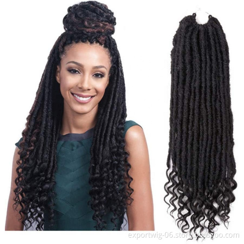 cheap industry short Straight bundle hair soul spring locs sock soft Wavy Goddess jumbo box braiding Faux